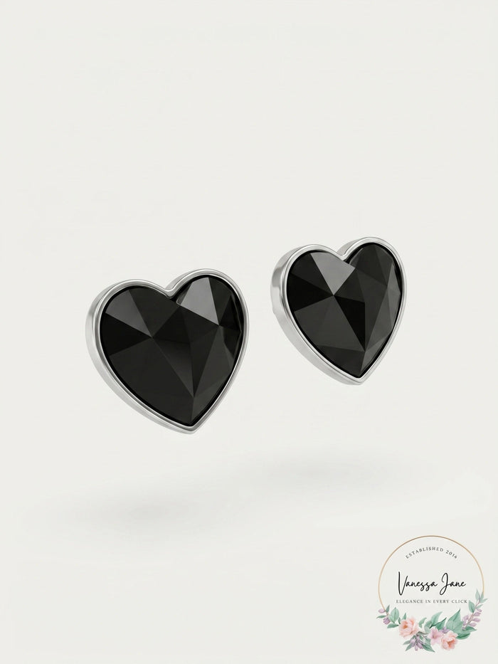Inc Gold-Tone Faceted Heart Stud Earrings by Vanessa Jane