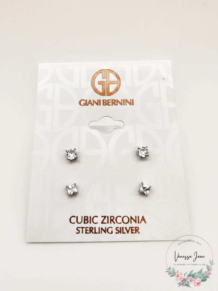 Giani Bernini 2-PC. Set Cubic Zirconia Stud Earrings in Sterling Silver by Vanessa Jane