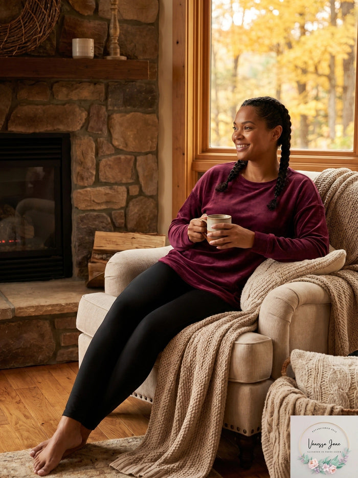 Ideology Women's Velour Pullover by Vanessa Jane