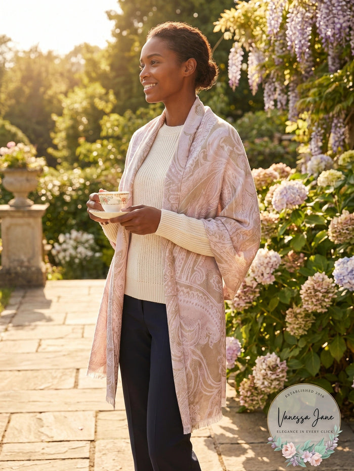 International Concepts Tranquil Scale Jacquard Wrap & Scarf by Vanessa Jane