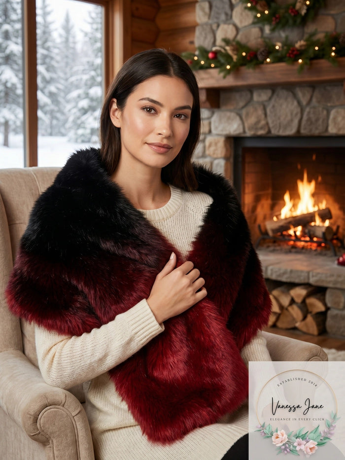 I.n.c. Ombre Faux-Fur Stole by Vanessa Jane