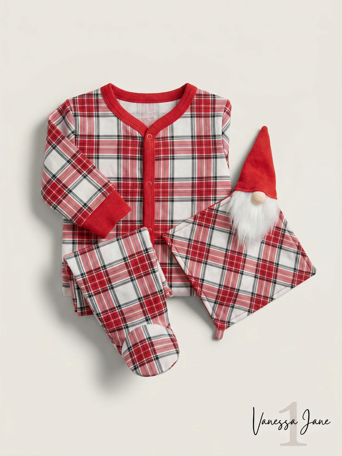 Max & Olivia Baby Girls 2-Pc. Fair-Isle-Print Pajama & Deer Blankie Baby Set by Vanessa Jane