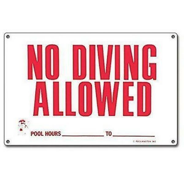 Poolmaster 40342 No Diving Allowed Sign for Residential or Commercial Pools by Vanessa Jane