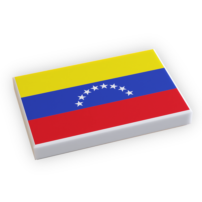 Venezuela Flag (2x3 Tile) made using LEGO part by B3 Customs