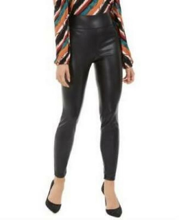 Inc Faux-Leather Skinny Pants, Size 10 by Vanessa Jane
