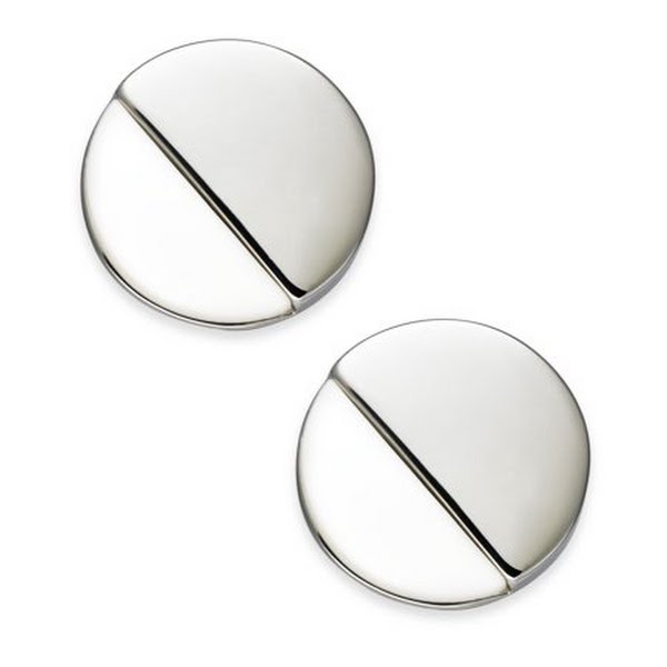Alfani Gray Acrylic Round Button Earrings by Vanessa Jane