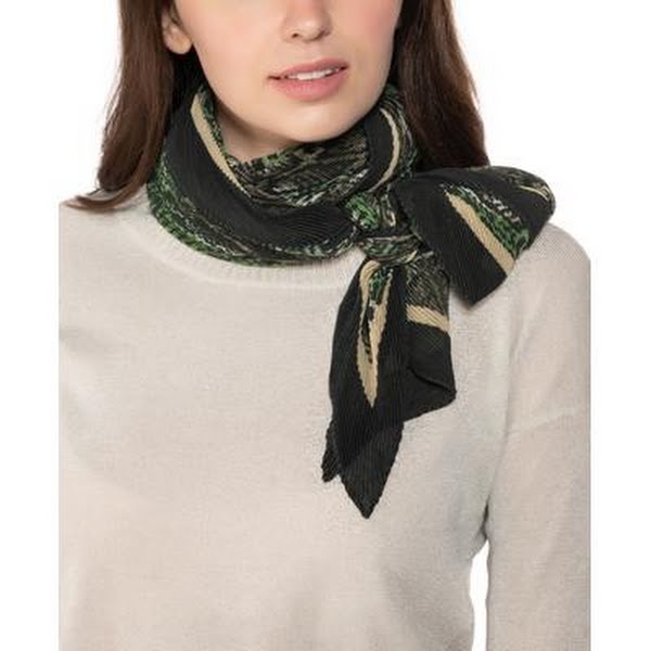 Giani Bernini Snake-Print Pleated Square Scarf by Vanessa Jane