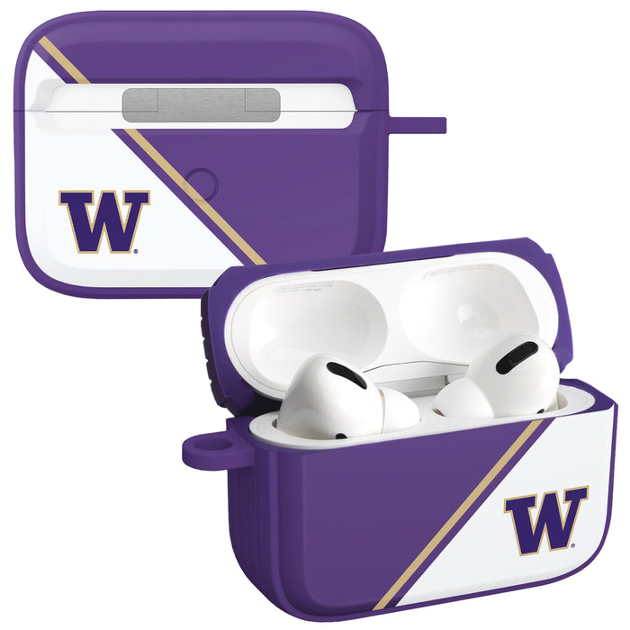 Washington Huskies HDX Champion Series Apple AirPods Pro 1 & 2 Case Cover by Affinity Bands