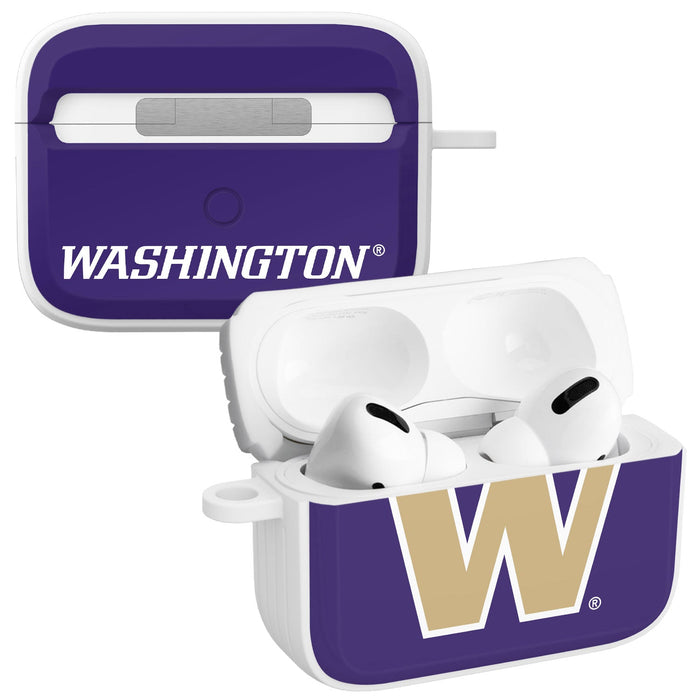 Washington Huskies HDX Apple Airpods Pro 1 & 2 Case Cover by Affinity Bands