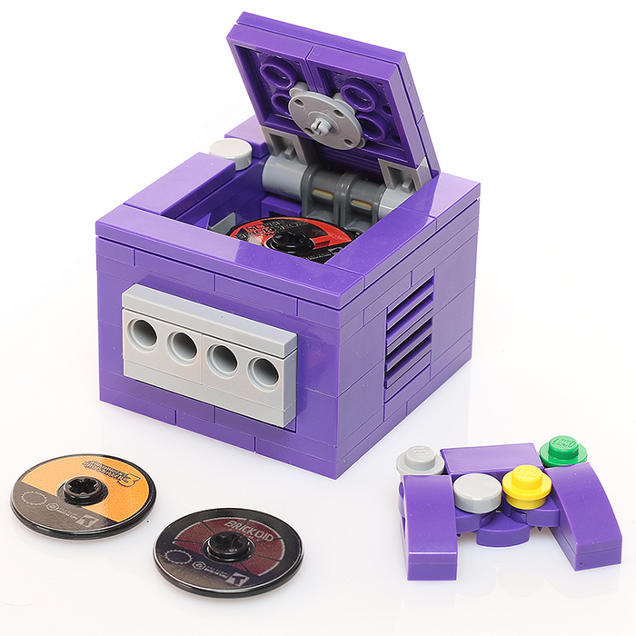 Custom Pretendo BrickCube 2001 Video Game Console made using LEGO parts by B3 Customs