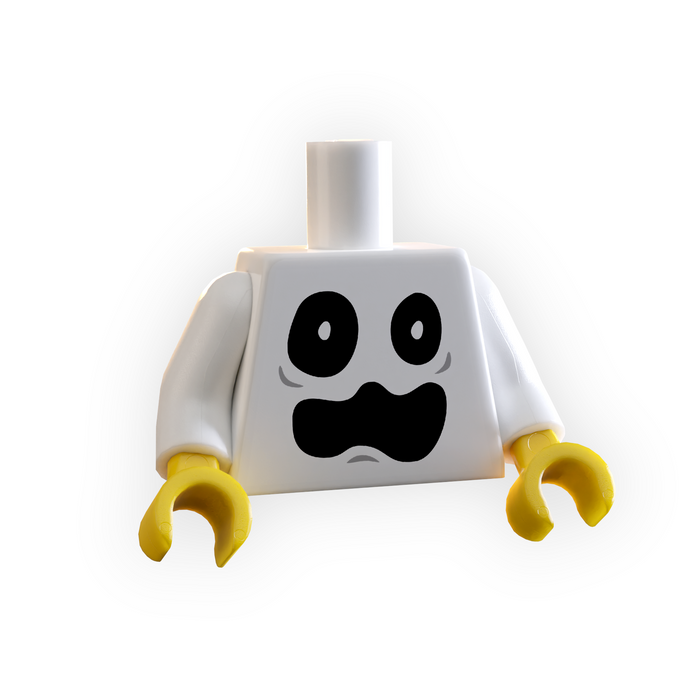 Halloween Ghost Face Minifig Torso by B3 Customs