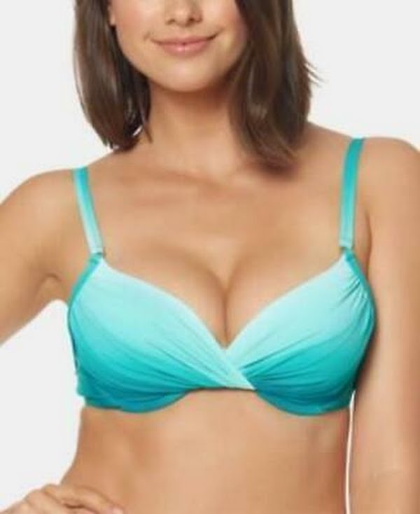 Bleu by Rod Beattie Womens Ombre Underwire Swim Top by Vanessa Jane