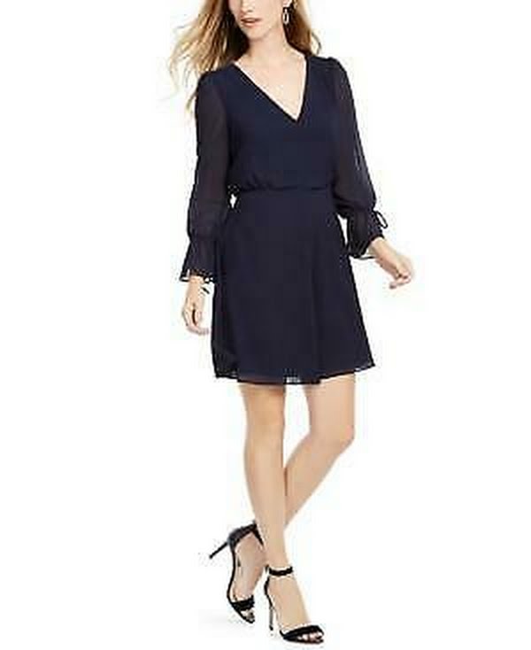 Vince Camuto Petite Chiffon Blouson Dress, Size OP by Vanessa Jane
