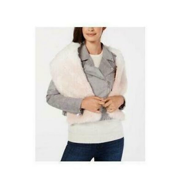 I.N.C. Ombre Faux-Fur Stole, Blush/White by Vanessa Jane