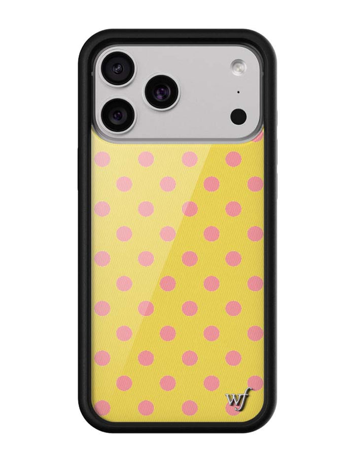 Polka Dot | Yellow and Pink iPhone Case by Wildflower Cases