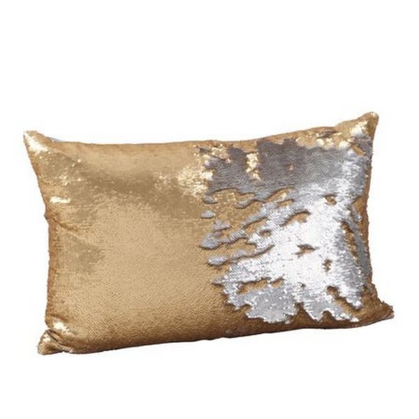 Sirun Collection Sequin Mermaid Design Poly Filled Throw Pillow by Vanessa Jane