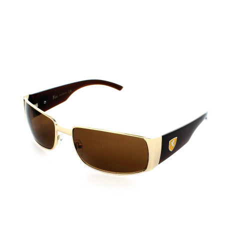 KHAN Sunglasses Wrap 3222 - White - Brown by Avera Group