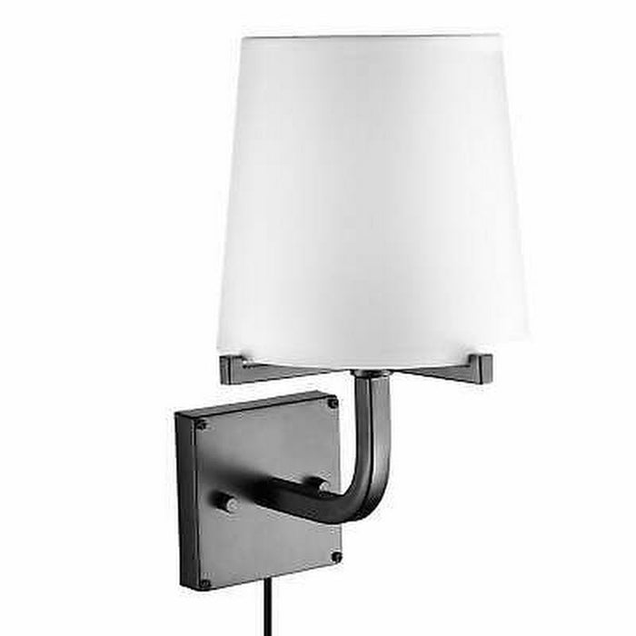 Globe Electric Valerie 1-Light Dark Bronze Plug-In or Hardwire Wall Sconce With by Vanessa Jane
