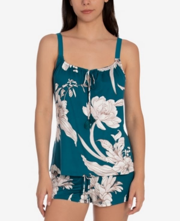 Linea Donatella Floral-Print Cami Top, Size XL by Vanessa Jane