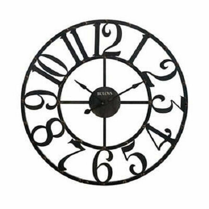 Bulova C4821 Gabriel Wall Clock 36 Inches , Rustic Black by Vanessa Jane