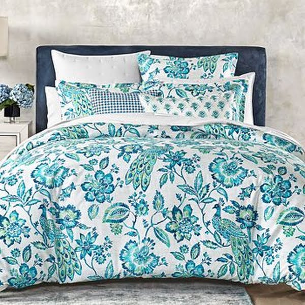 Sky Ines 100% Cotton Duvet / Comforter Cover Set w/ 2 Shams – Full/Queen/Blue by Vanessa Jane