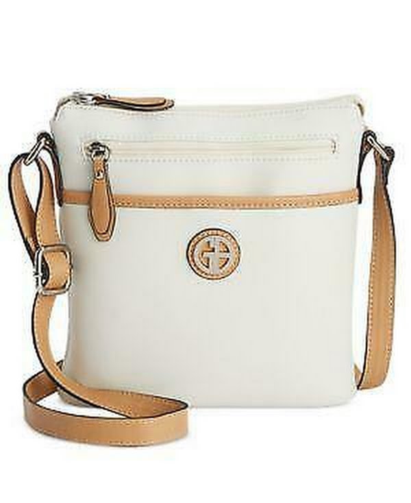 Giani Bernini Saffiano Crossbody, White/Silver by Vanessa Jane