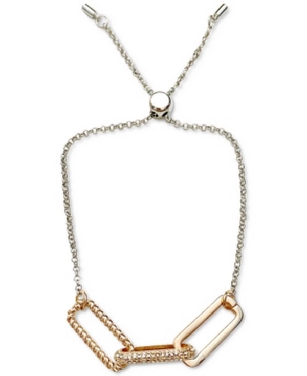 Inc International Concepts Two-Tone Triple-Link Slider Bracelet by Vanessa Jane