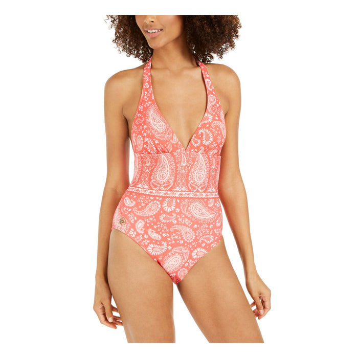 Michael Michael Kors Women’s Coral Printed Stretch Removable Cups Lined Deep by Vanessa Jane