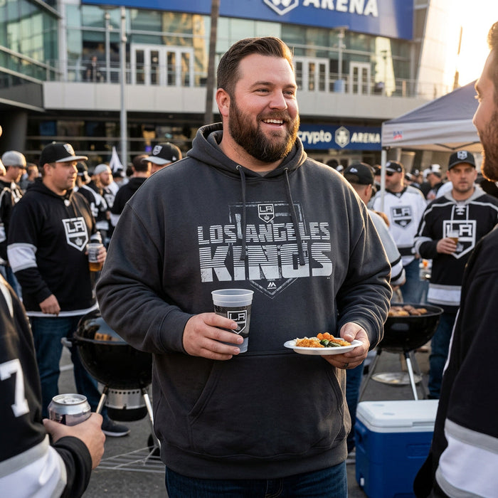Majestic Los Angeles Kings Mens Fleece Hoodie, Size 3X by Vanessa Jane