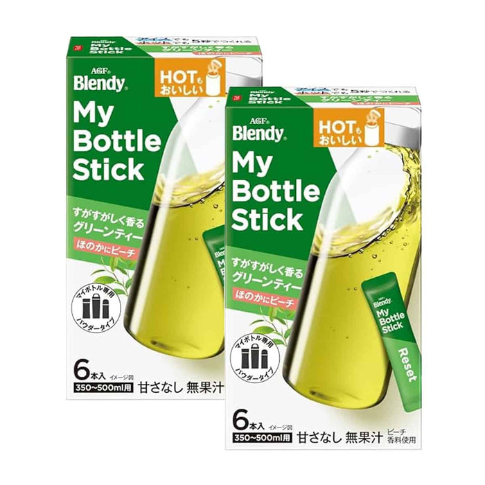 AGF Blendy Bottle Stick Green Tea 6 Sticks x 2 Boxes by Nava Beauty