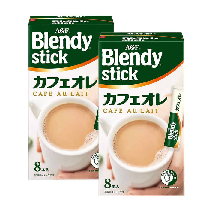 AGF Blendy Stick Cafe au Lait 8 Sticks x 2 Boxes by Nava Beauty