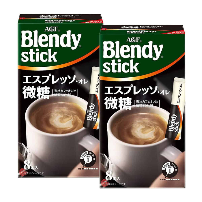AGF Blendy Stick Espresso Au Lait 8 Sticks x 2 Boxes by Nava Beauty