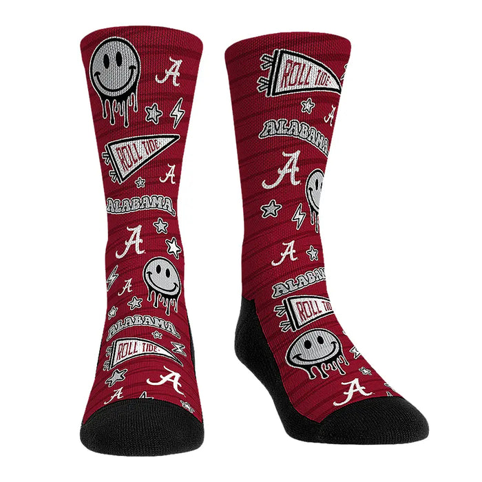Alabama Crimson Tide - Smiley Stickers by Rock 'Em Socks