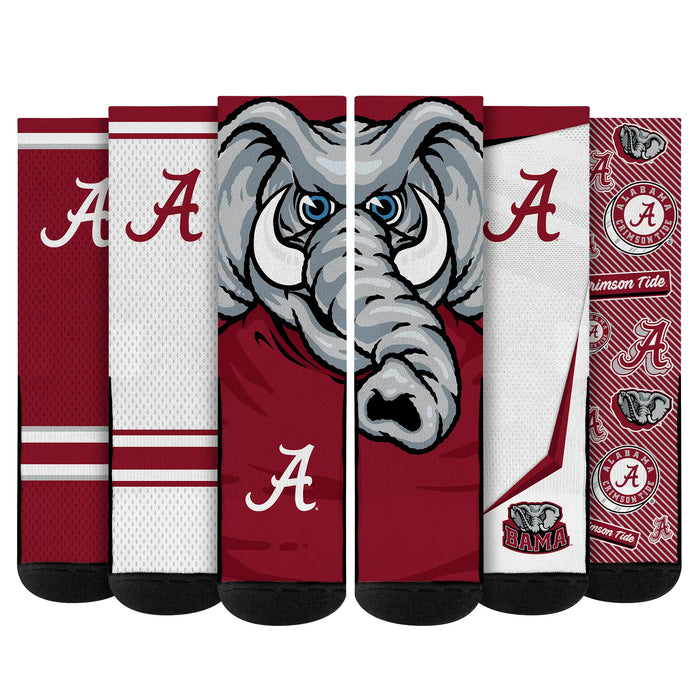 Alabama Crimson Tide - Super Fan Bundle 5-Pack by Rock 'Em Socks