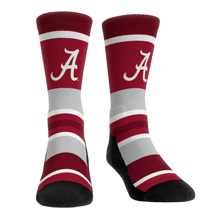 Alabama Crimson Tide - Tech Stripe by Rock 'Em Socks