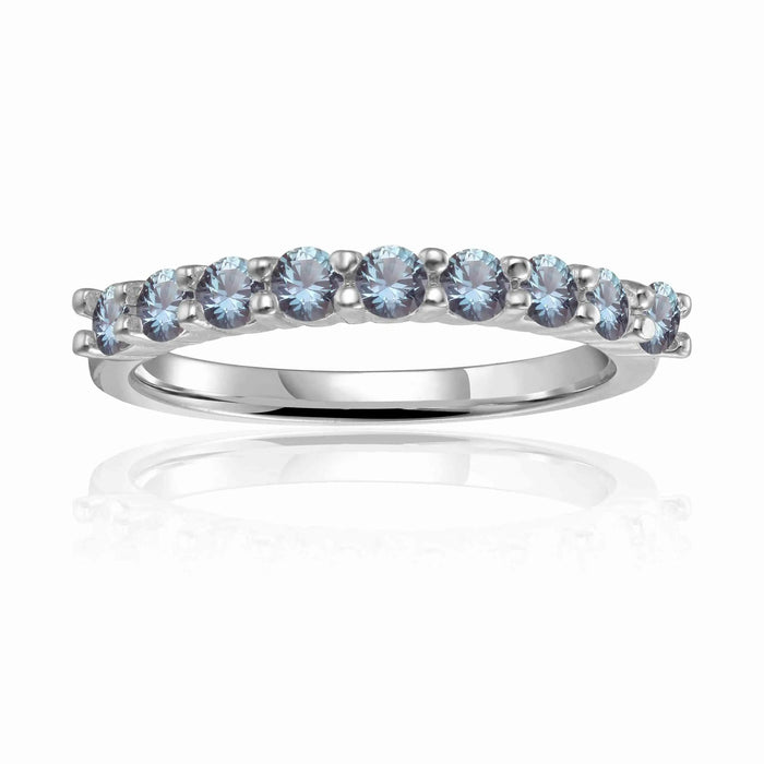 Alexandrite Eternity Ring by Fine Color Jewels
