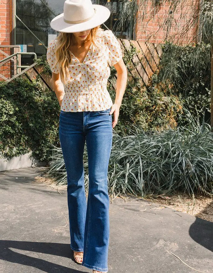 Alison Mid Rise Flare by Boutique 23