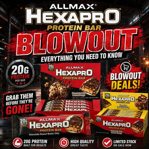AllMax Hexapro Protein Bar 54g, 12 Single Bars by PoorBoySupplements.com