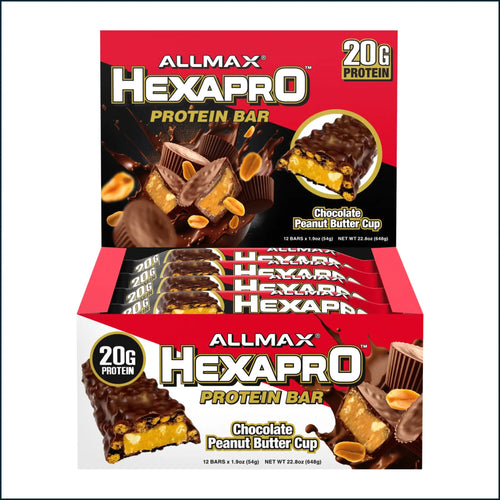Allmax Hexapro Protein Bar, Box of 12 by PoorBoySupplements.com