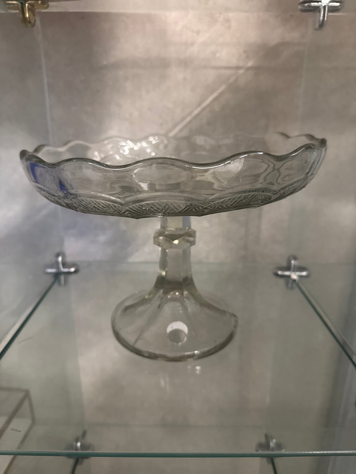 All'Origine Glass Cake Serving Stand, Gray by Price Is Right Miami