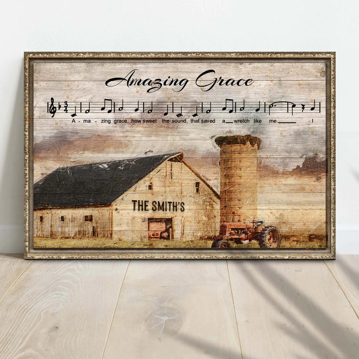 Amazing Grace Family Sign II by Tailored Canvases