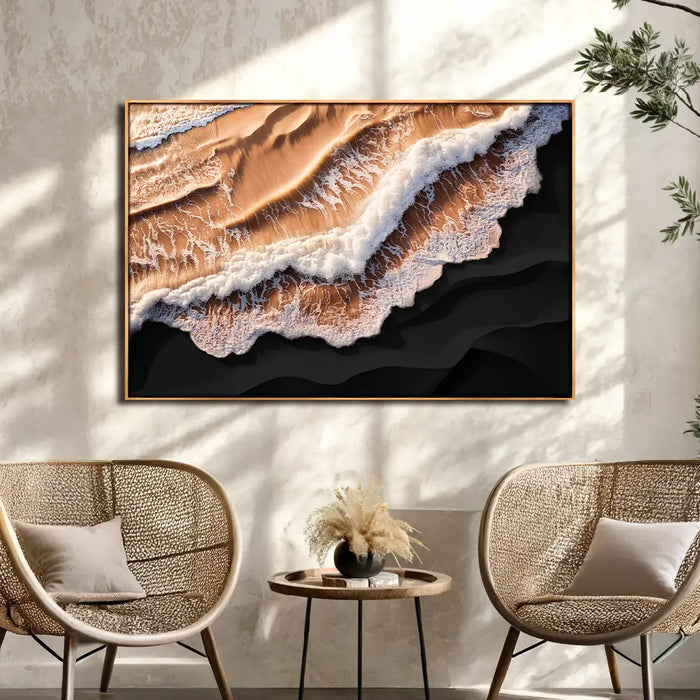 Amber Ocean Waves Wall Art by Tailored Canvases