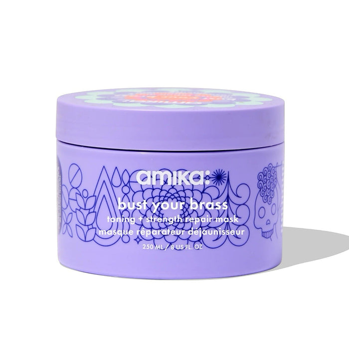 Amika Bust Your Brass Toning + Strength Repair Mask 8 Oz by Nava Beauty