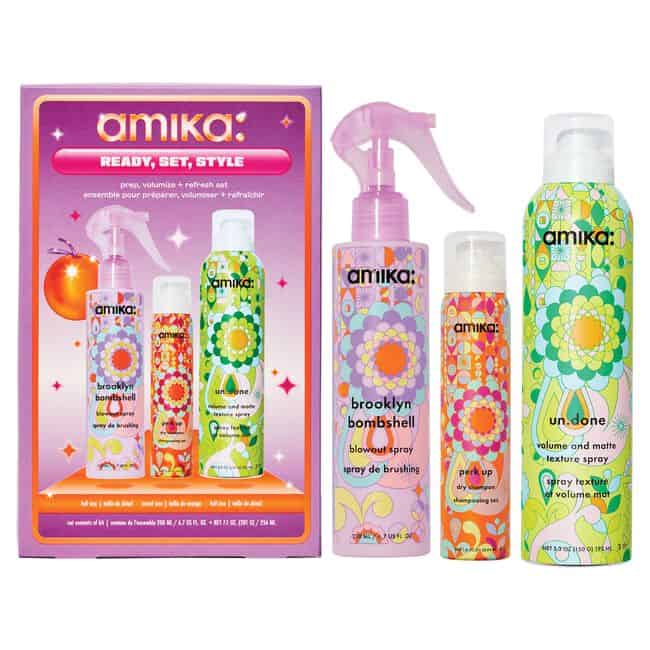 Amika Ready, Set, Style - Prep, Volumize + Refresh Set by Nava Beauty