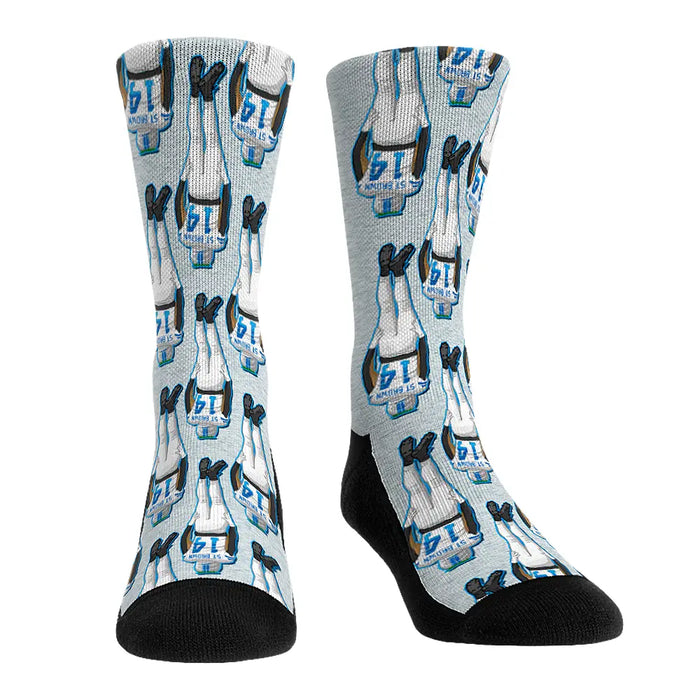 Amon-Ra St. Brown - Detroit Lions - Headstand All-Over (Grey) by Rock 'Em Socks