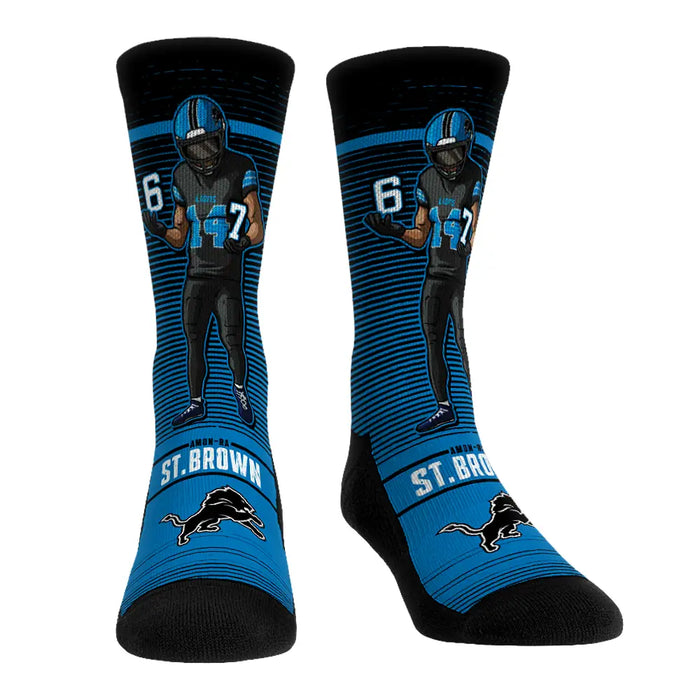Amon-Ra St. Brown - Detroit Lions - Six Seven by Rock 'Em Socks