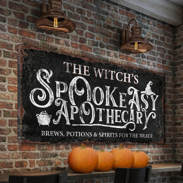 Apothecary Spookeasy Bar Sign by Tailored Canvases
