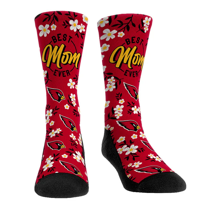 Arizona Cardinals - Best Mom Floral by Rock 'Em Socks