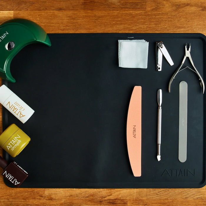 Attain Strength Workspace Mat - Black by Attain Cosmetics