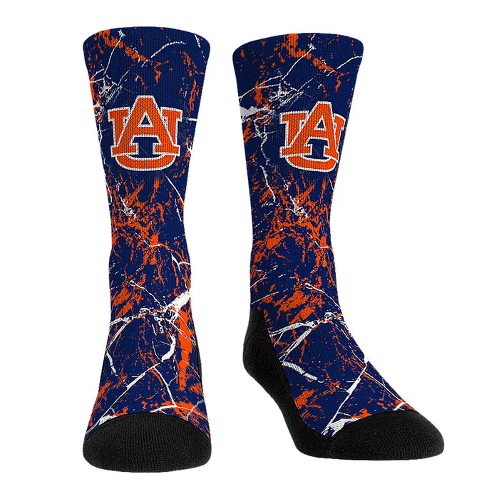 Auburn Tigers - Cracked Marble by Rock 'Em Socks